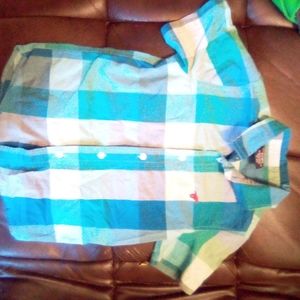 wrangler 5t boys plaid short sleeve shirt